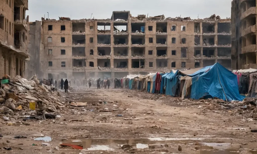 Ruines urbaines témoignant dun désespoir profond