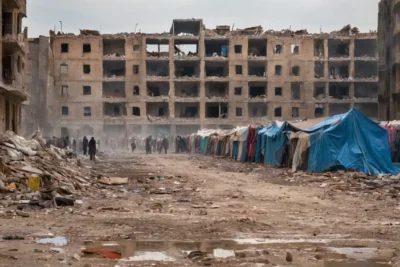 Ruines urbaines témoignant dun désespoir profond