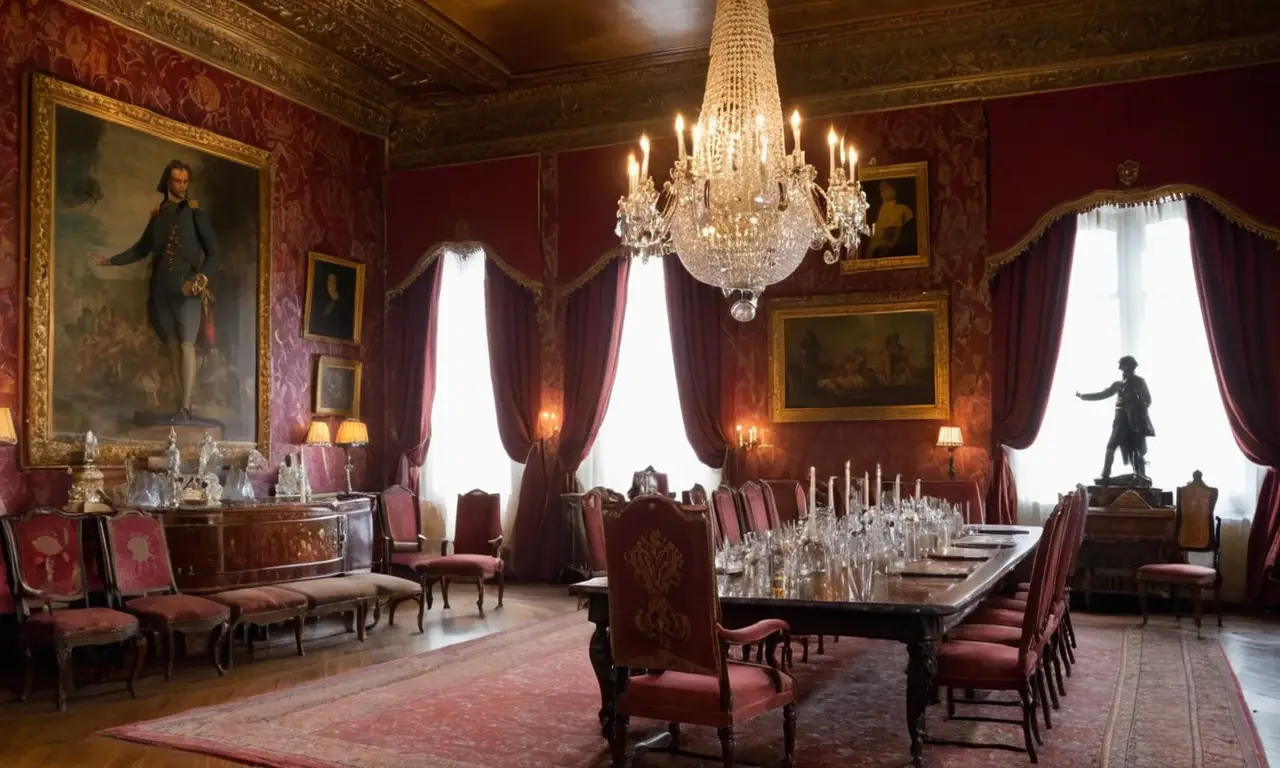 Salle historique majestueuse imprégnée de gravité