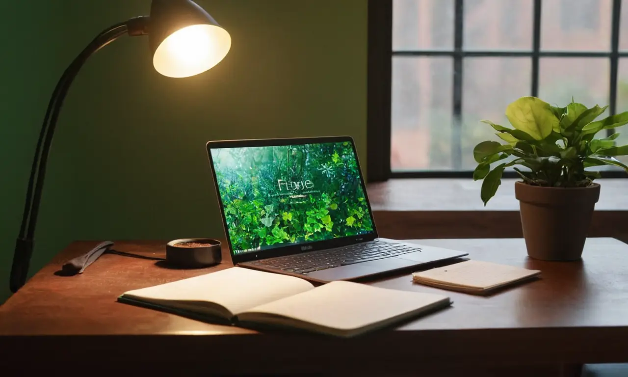 Un espace de travail bien organisé et lumineux