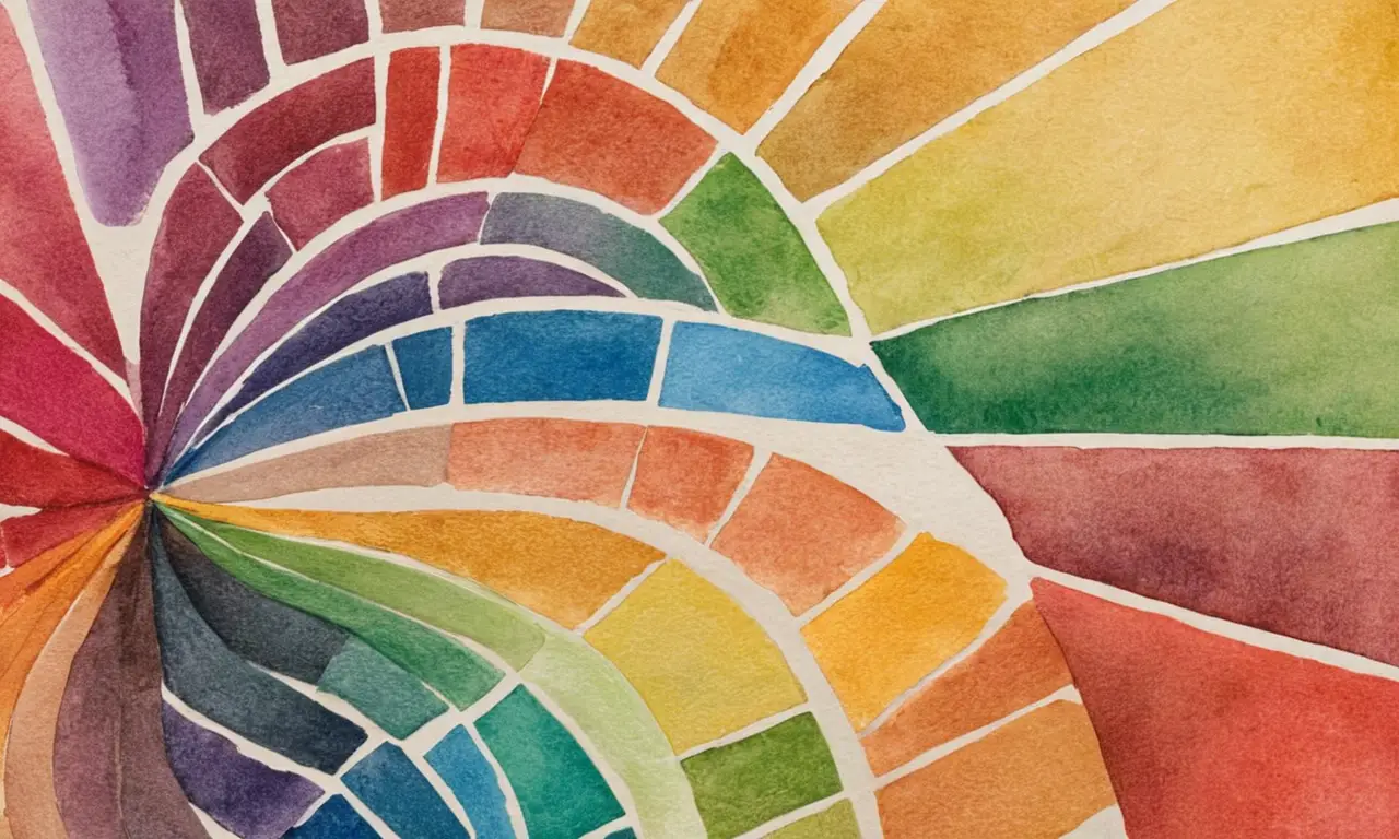 Roue colorée vibrante avec dégradés harmonieux