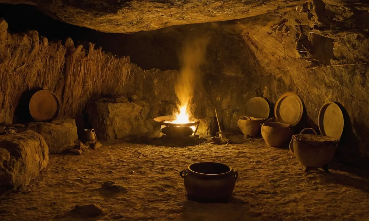 Caverne primitive, vie communautaire et survie