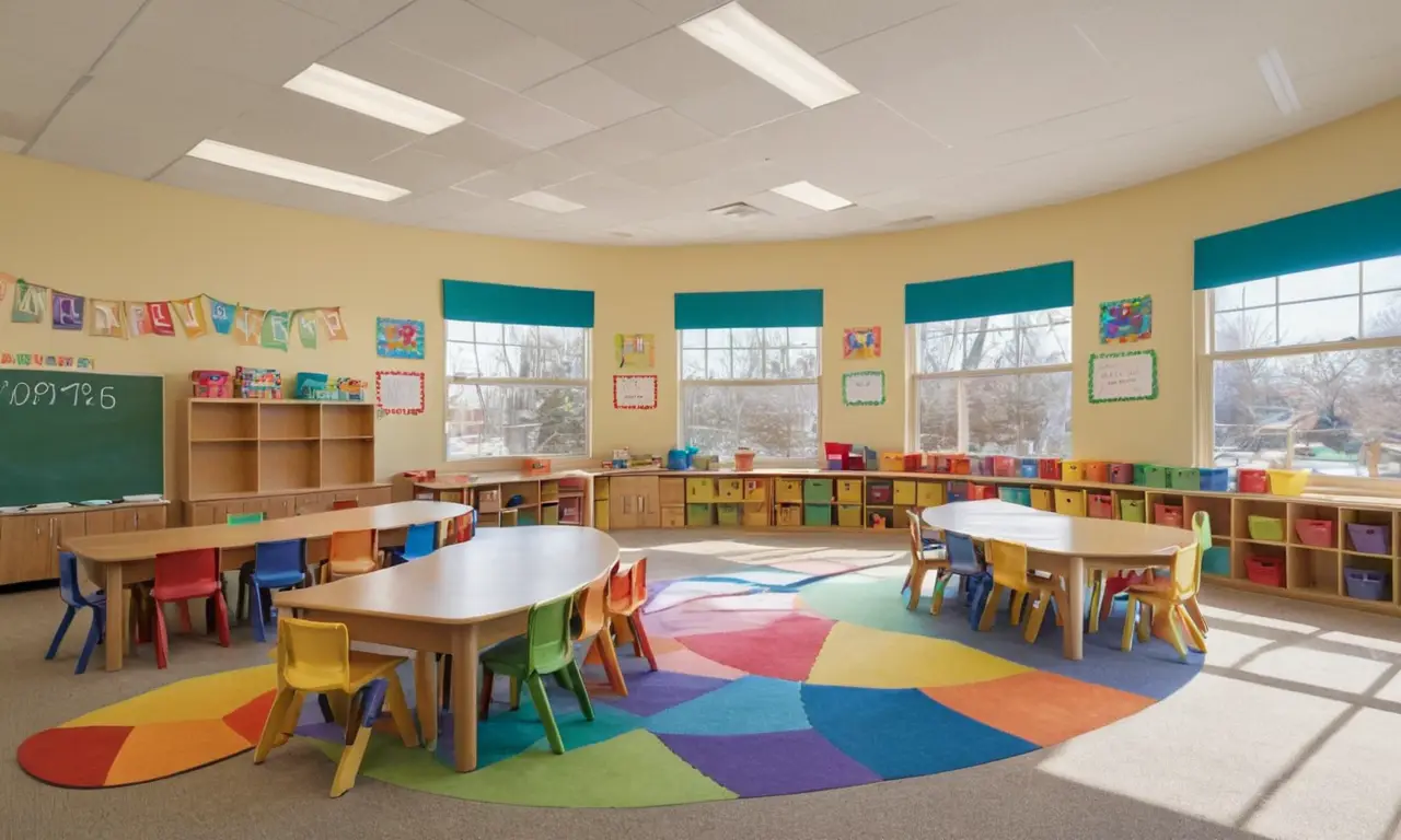 Salle de classe colorée et joyeuse