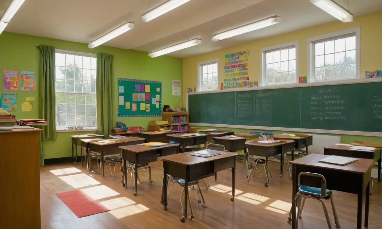 Salle de classe lumineuse et accueillante