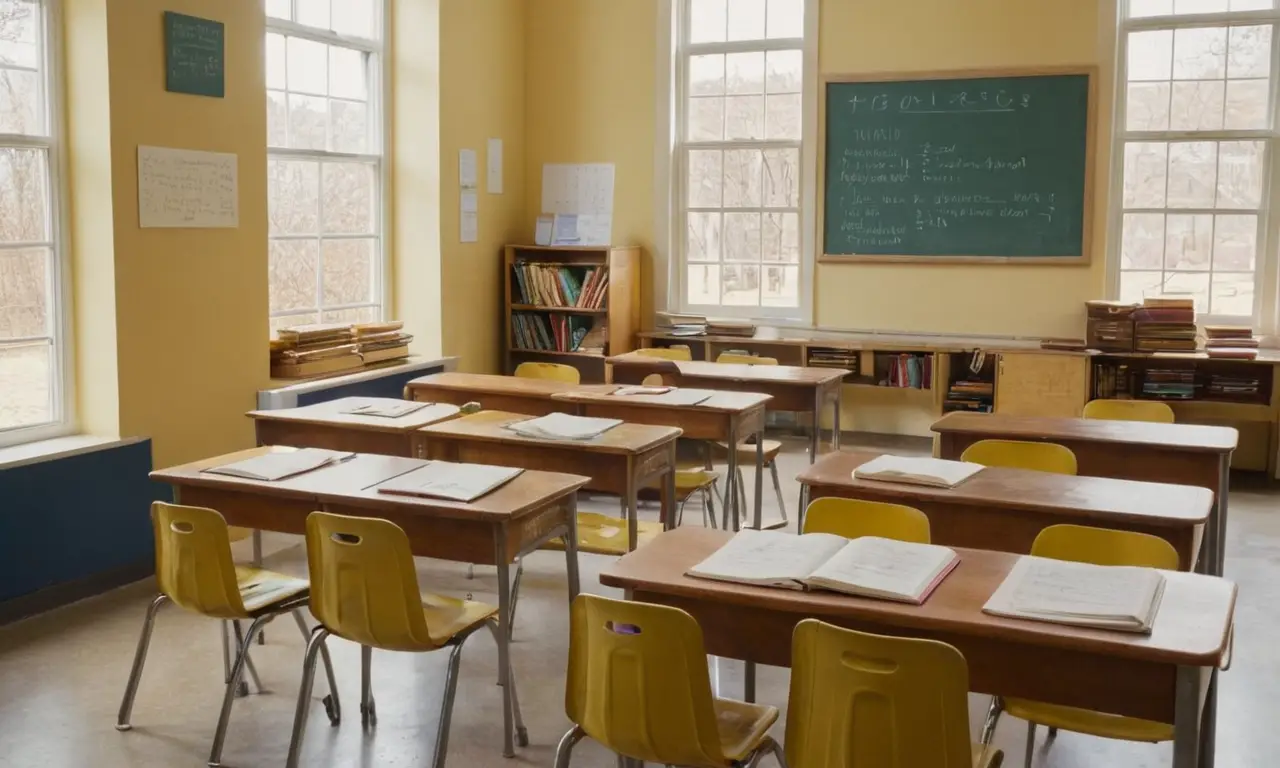 Salle de classe lumineuse et accueillante