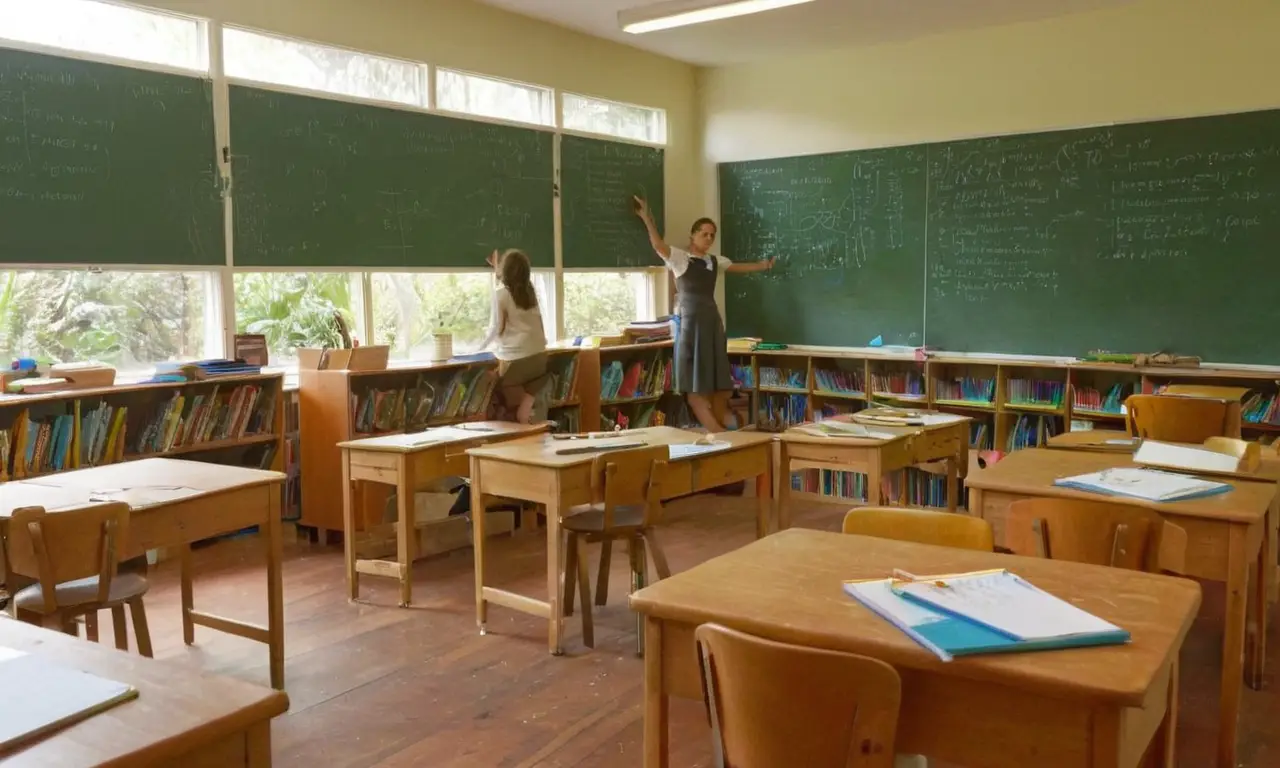 Salle de classe lumineuse et engagée