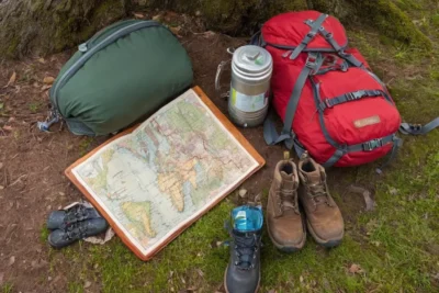 Sac à dos solide dans une nature paisible