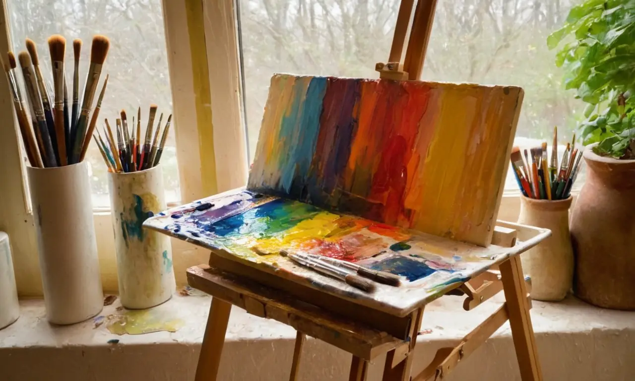Atelier dartiste lumineux et inspirant
