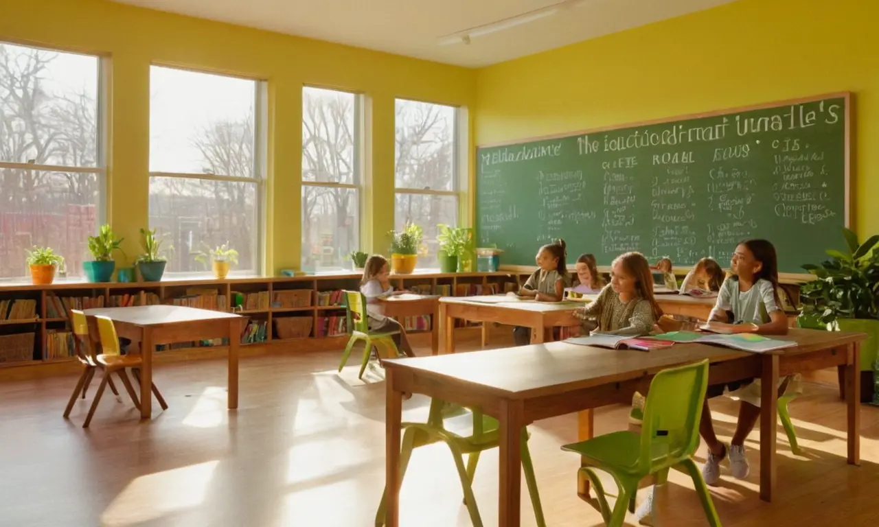 Une salle de classe dynamique et colorée