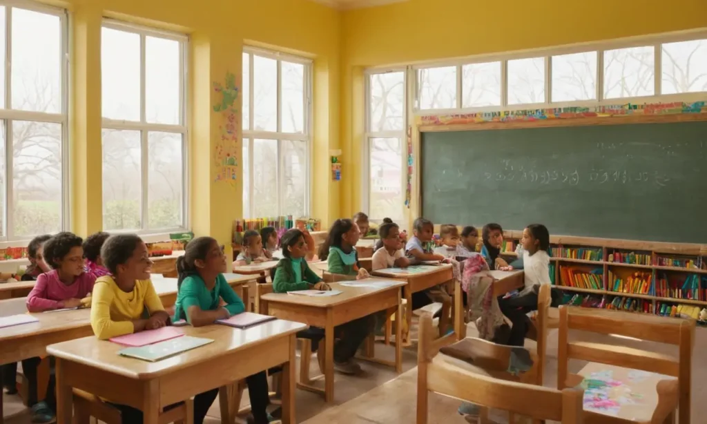 Une salle de classe lumineuse et accueillante