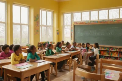 Une salle de classe lumineuse et accueillante