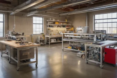 Atelier moderne de fabrication additive en action
