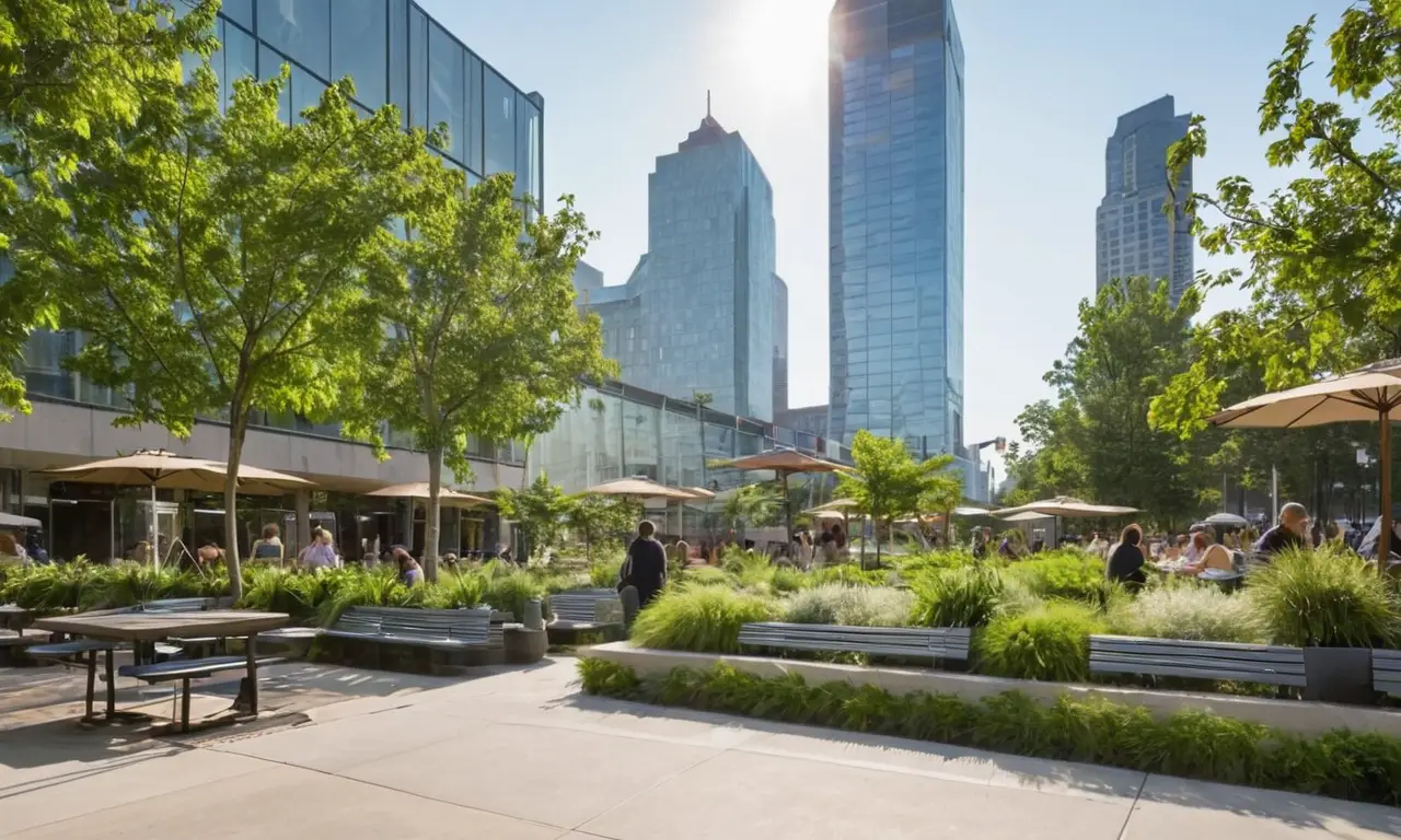 Une ville moderne pleine de vie et dinnovation