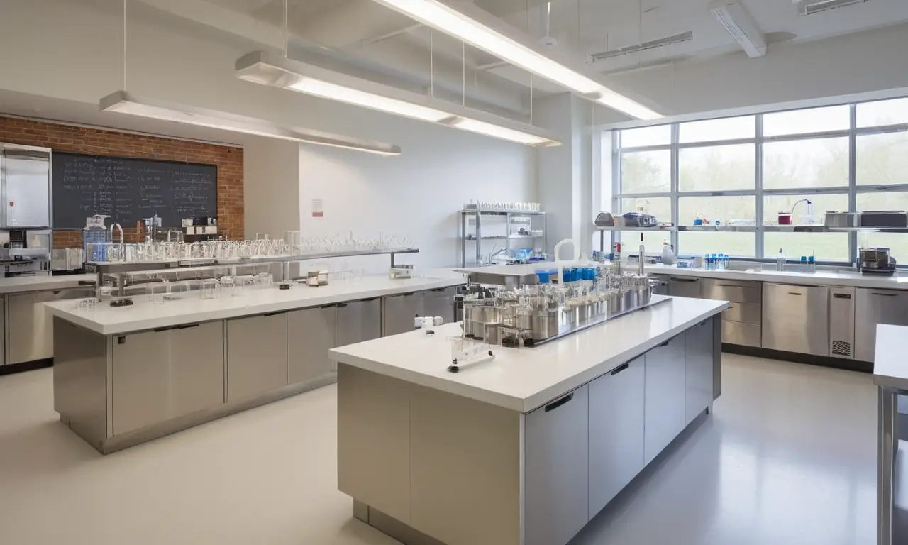 Laboratoire sophistiqué rempli déquipements précis