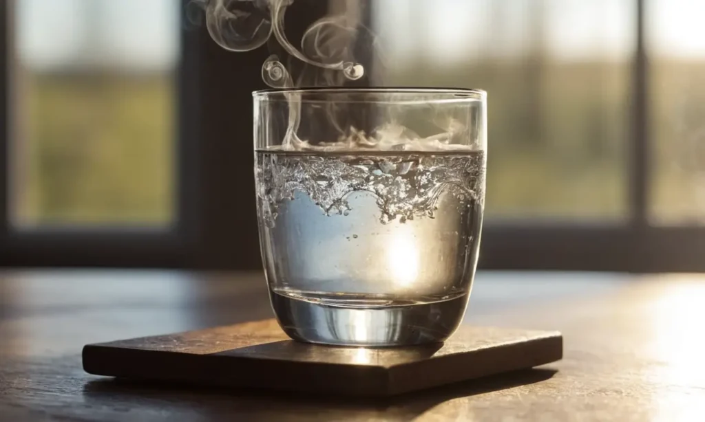 Un bécher en verre avec de leau