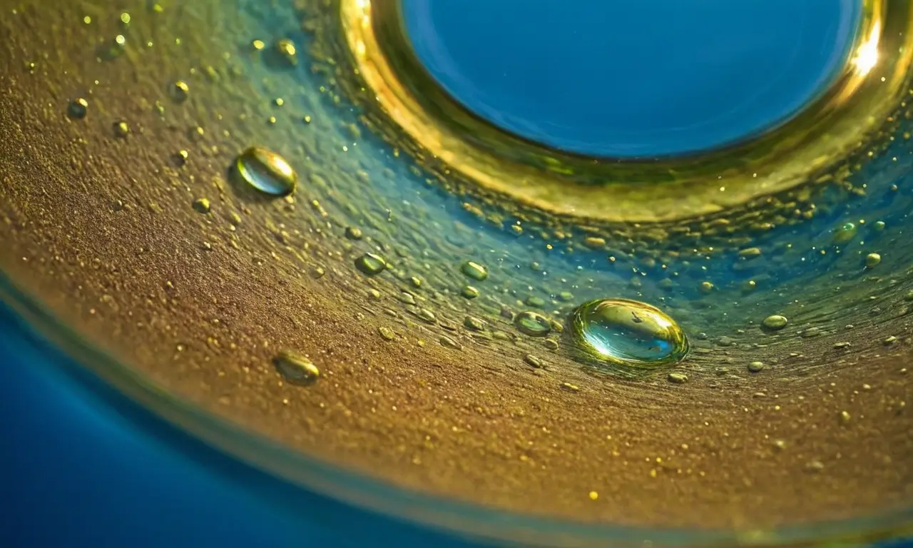 Conteneur en verre avec eau scintillante