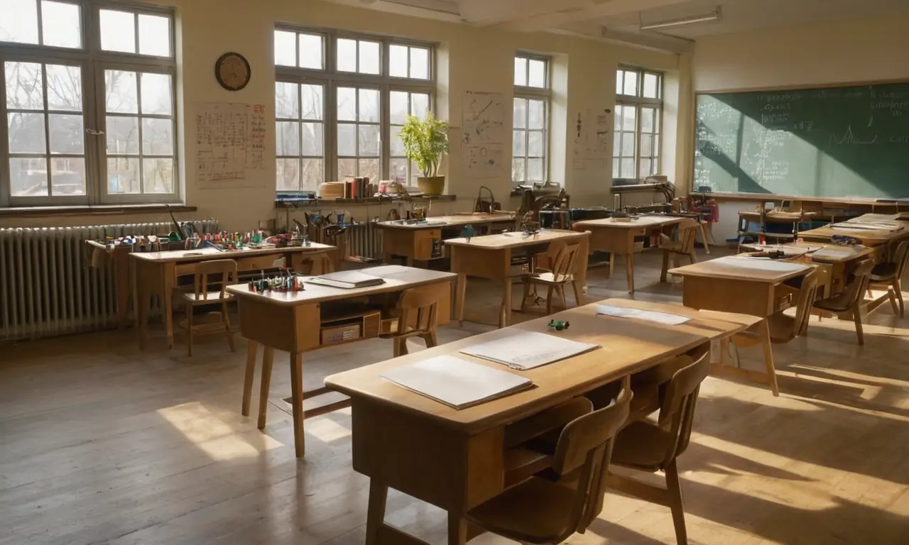 Salle de classe lumineuse et énergique
