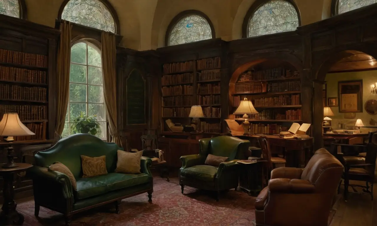 Une bibliothèque chaleureuse pleine de livres anciens