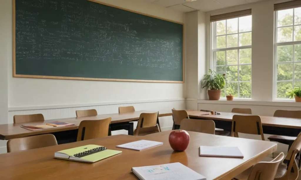 Salle de classe chaleureuse et éducative