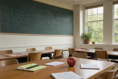 Salle de classe chaleureuse et éducative