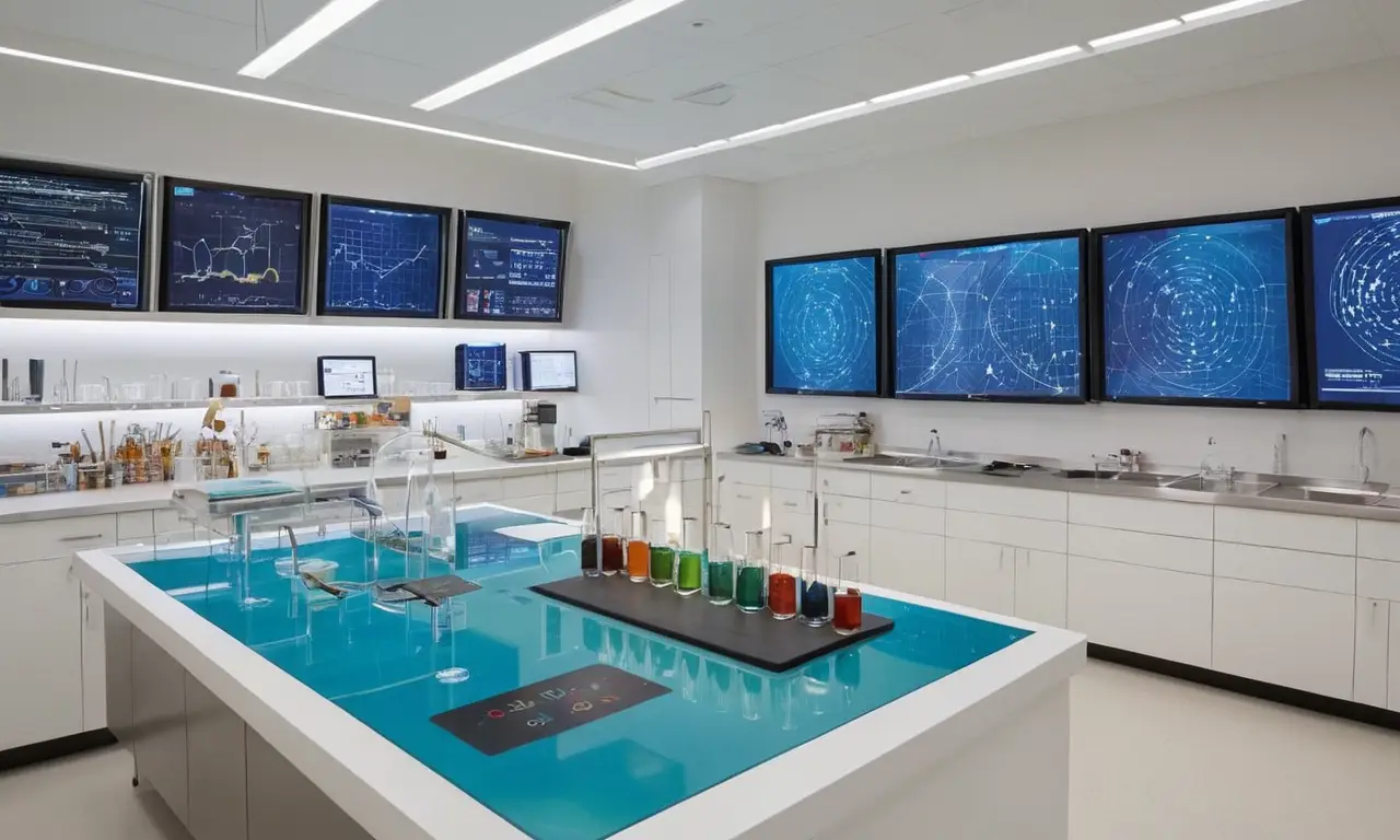 Laboratoire moderne avec équipements sophistiqués