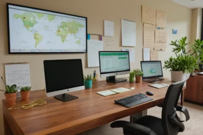 Espace de travail moderne et productif