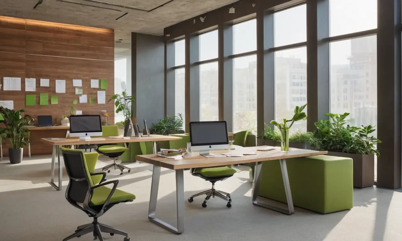 Bureau moderne, organisé et accueillant
