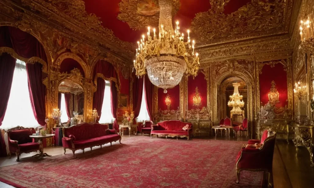 Décor théâtral riche en détails et lumières