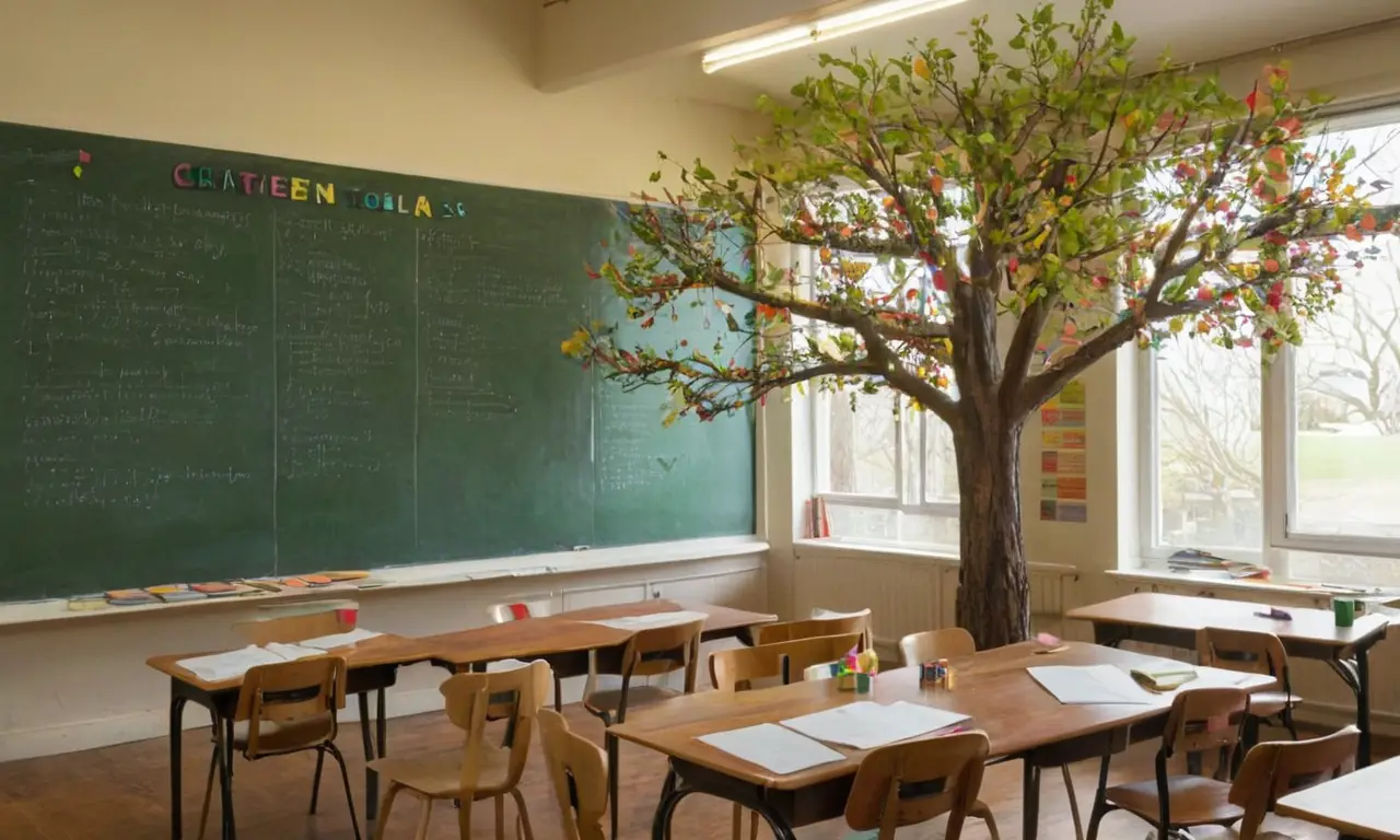 Salle de classe lumineuse et engageante
