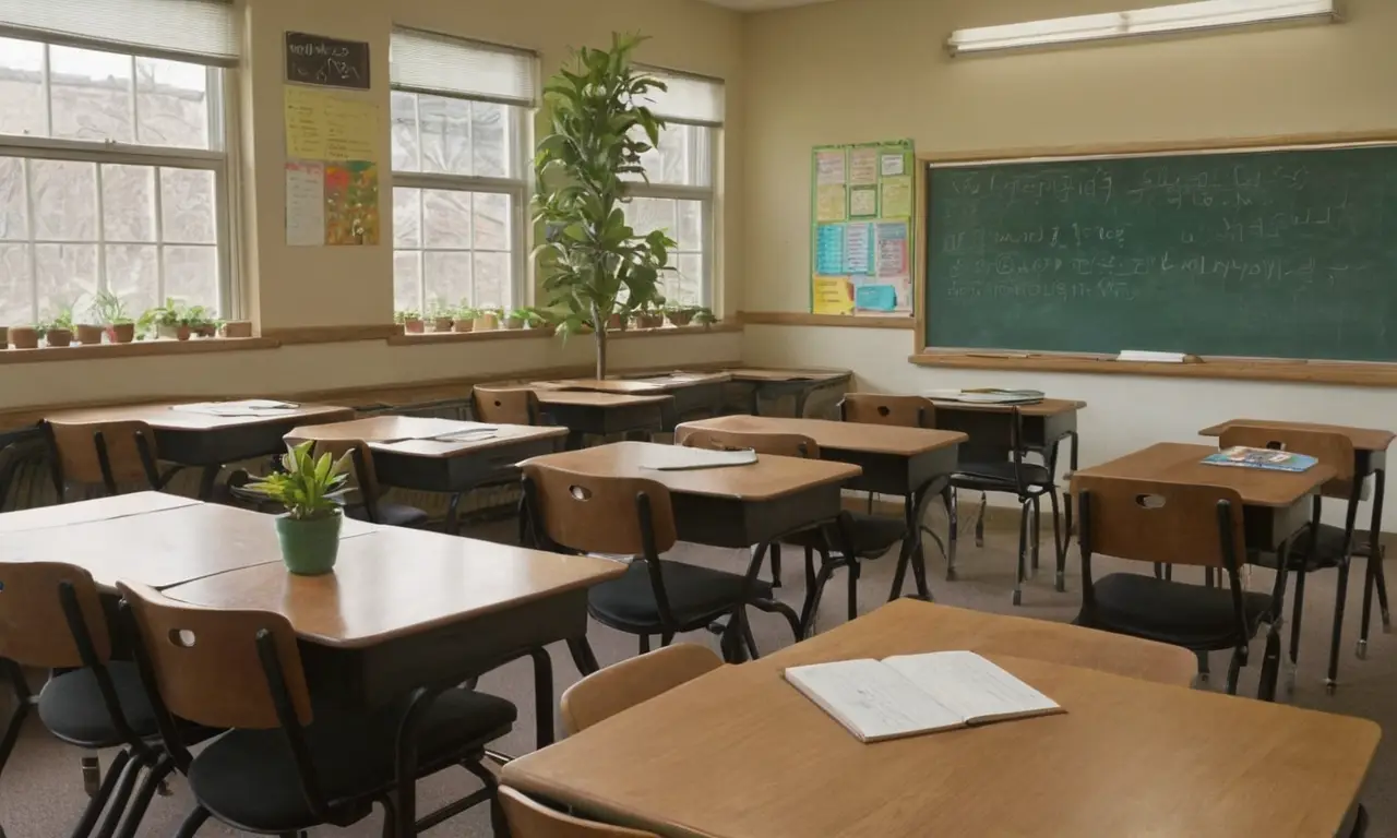 Salle de classe lumineuse et énergique