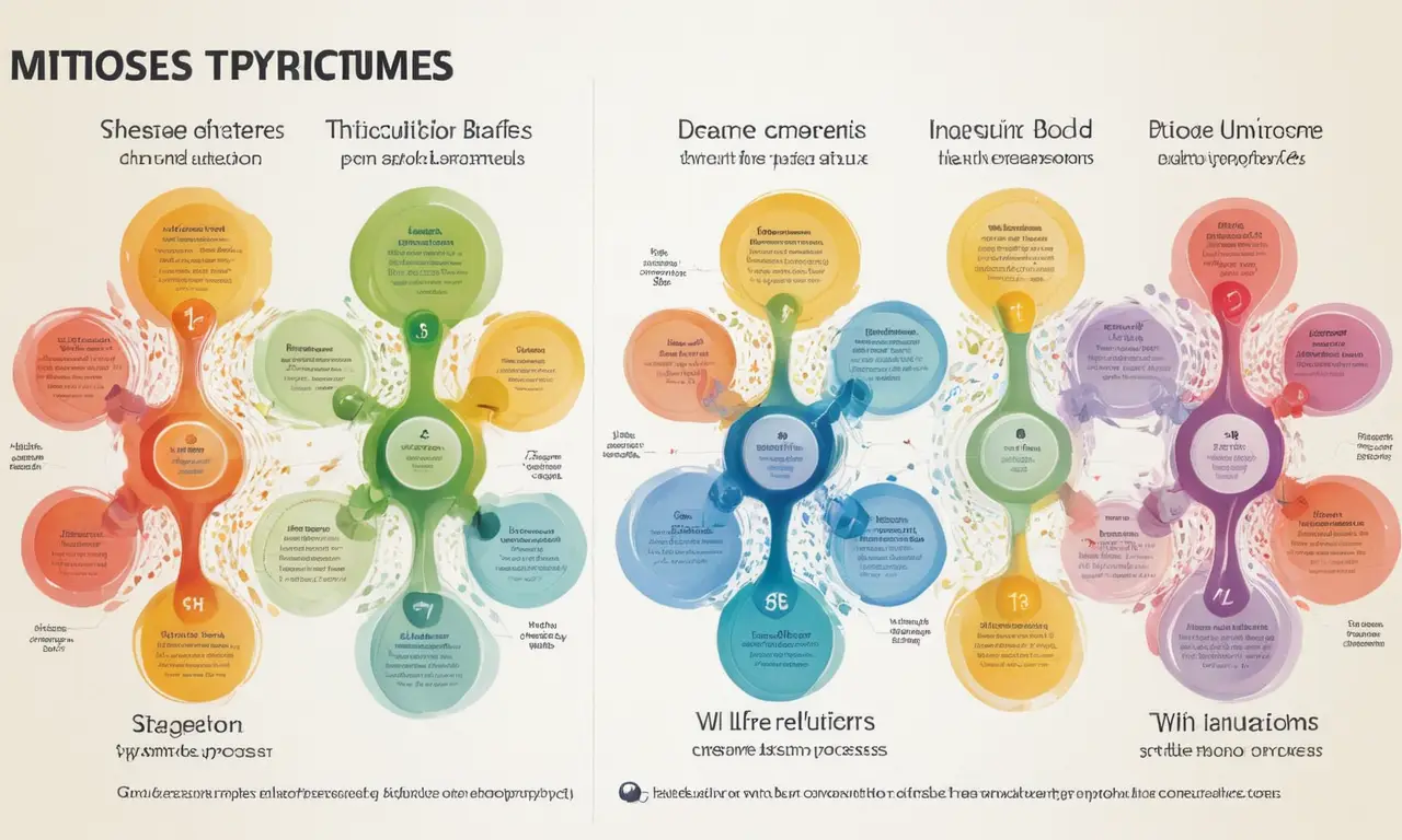 Infographie claire sur mitose et méiose
