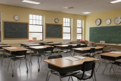 Salle de classe lumineuse et dynamique