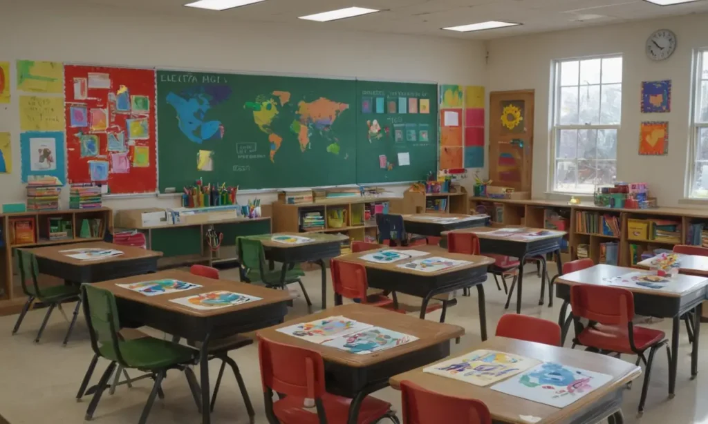 Une salle de classe lumineuse et accueillante
