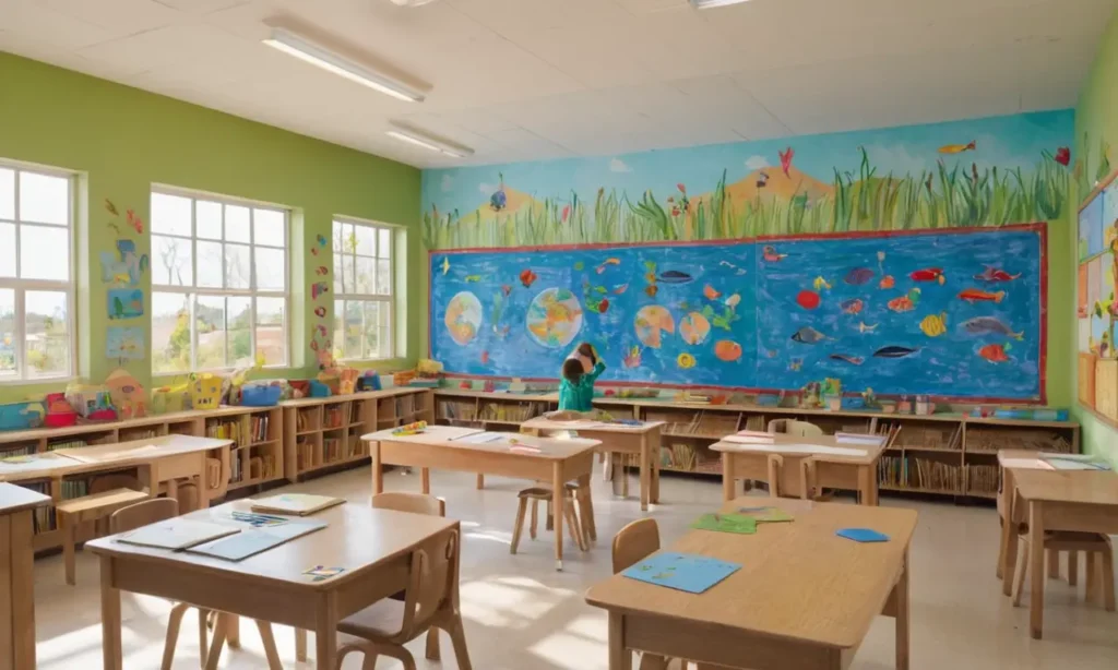 Salle de classe lumineuse