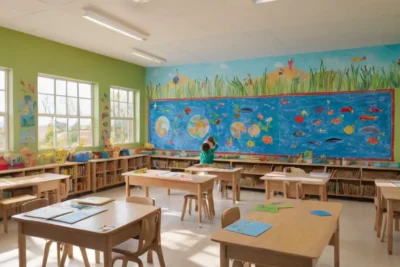 Salle de classe lumineuse