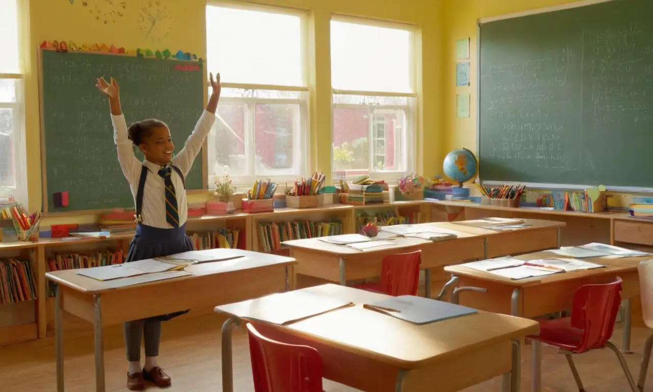 Une salle de classe animée et colorée
