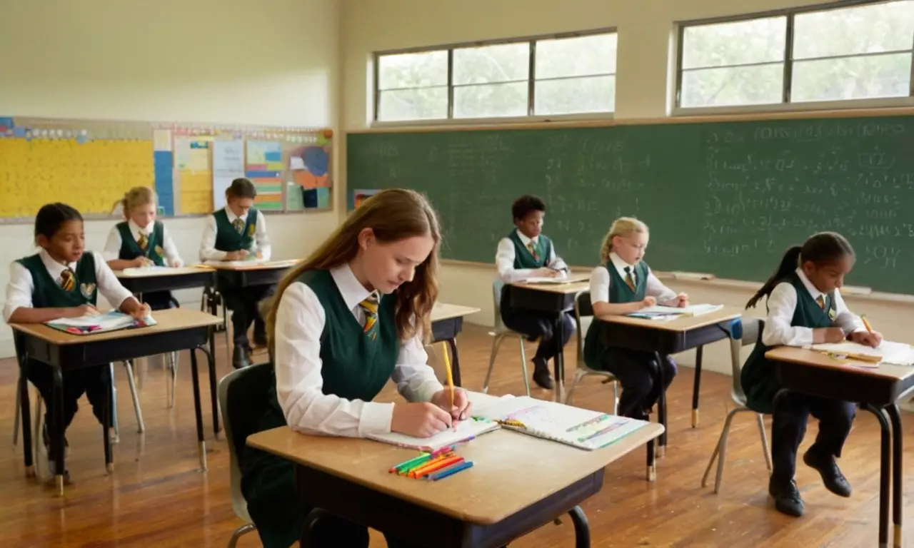 Classe dynamique et colorée, pleine dengagement