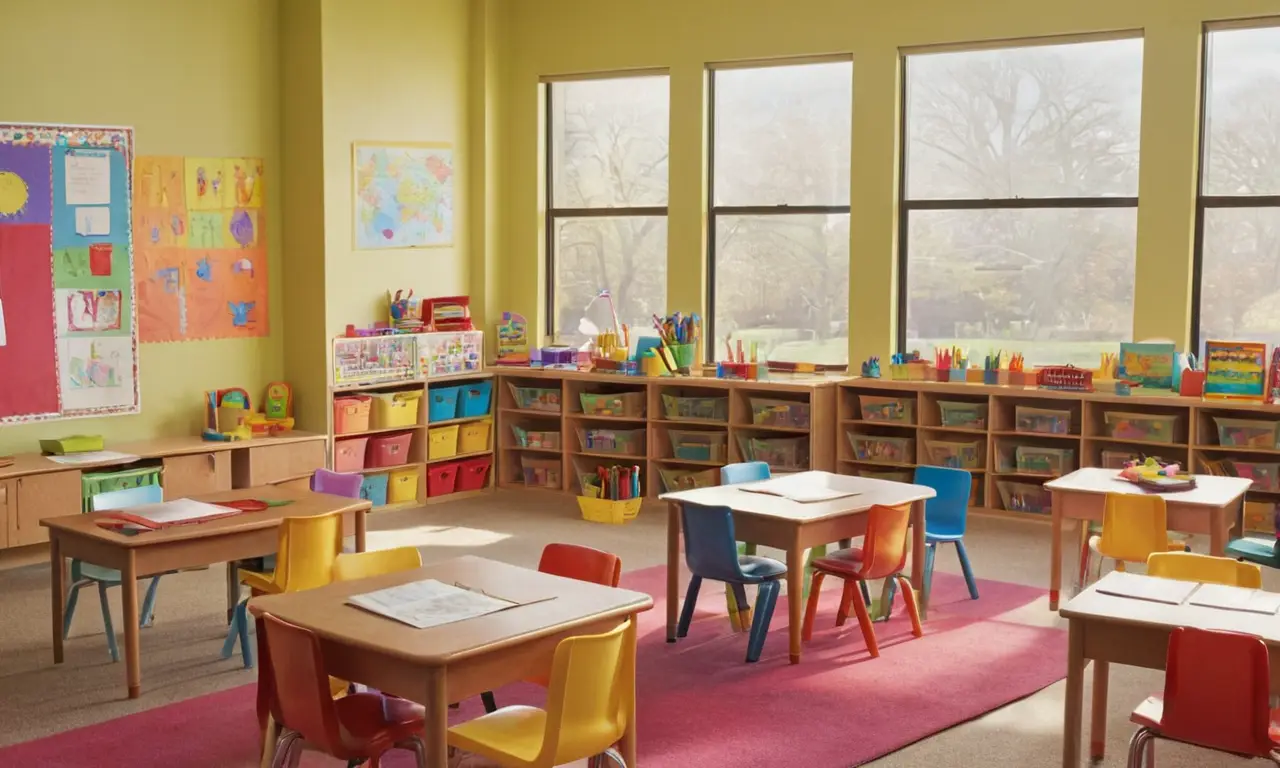 Une salle de classe colorée et joyeuse
