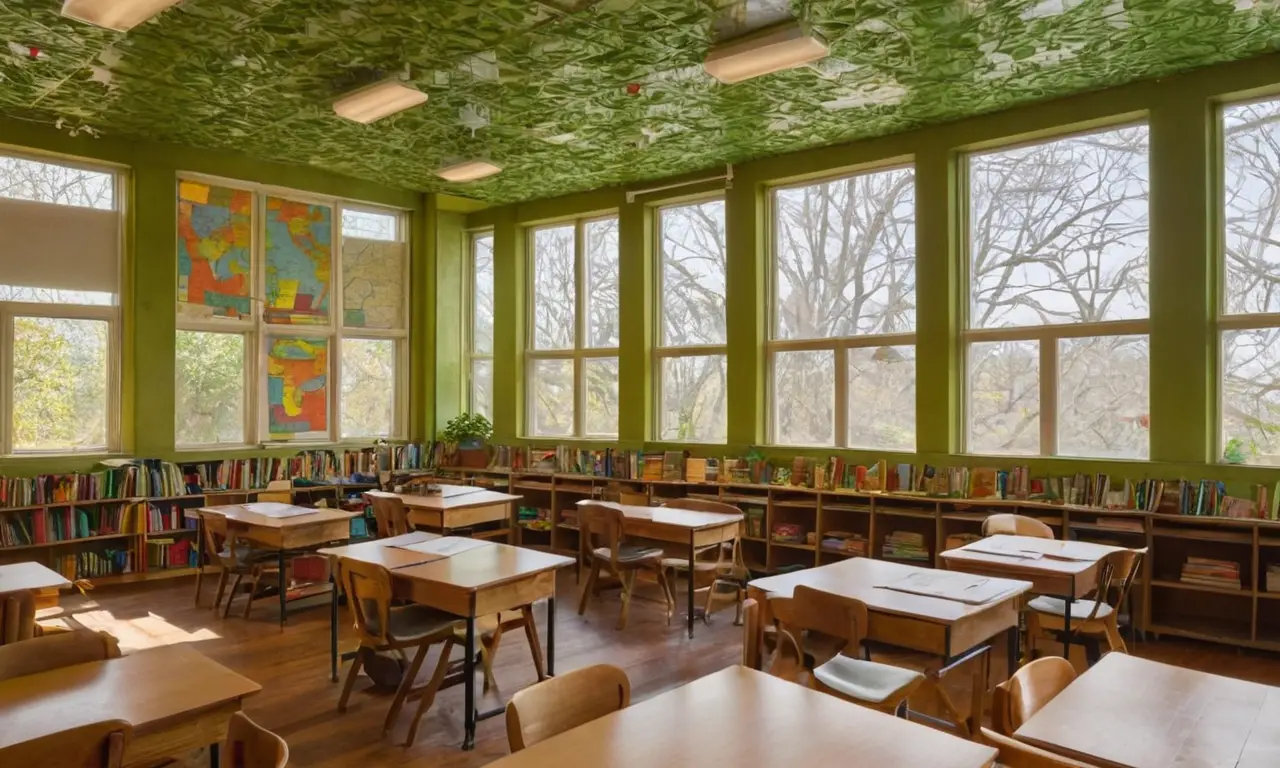 Salle de classe lumineuse et accueillante