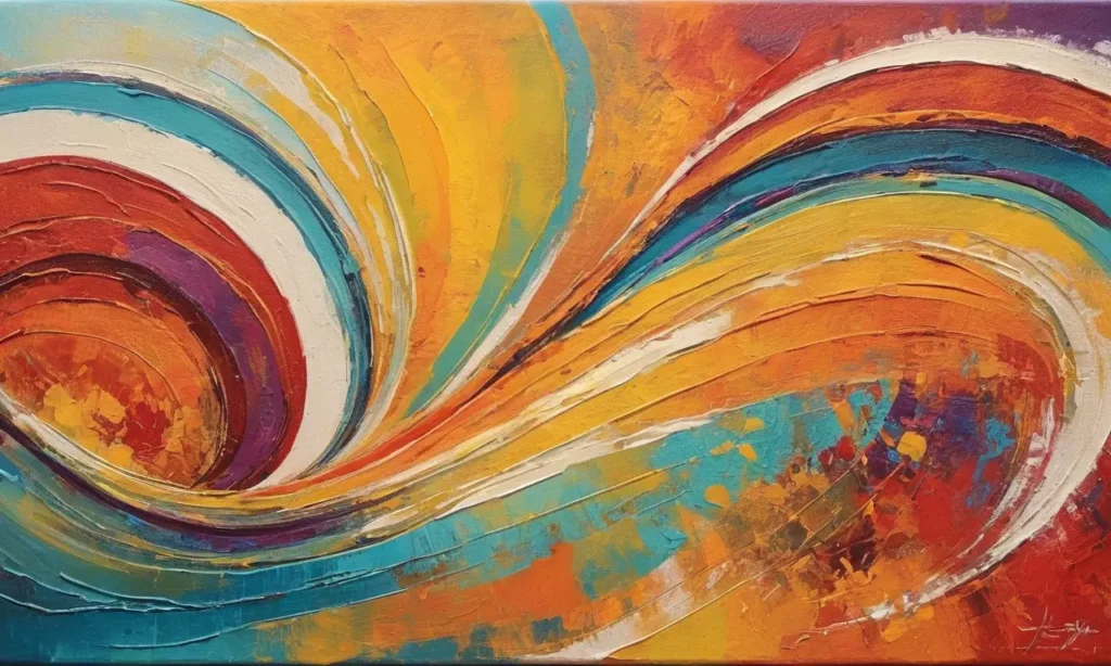 Formes vibrantes et couleurs dynamiques en harmonie