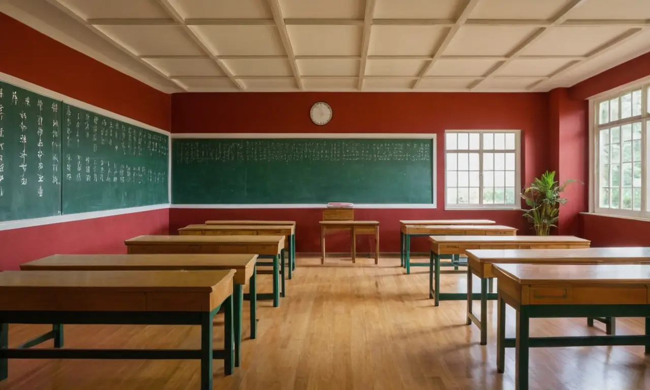 Salle de classe organisée, lumineuse et accueillante