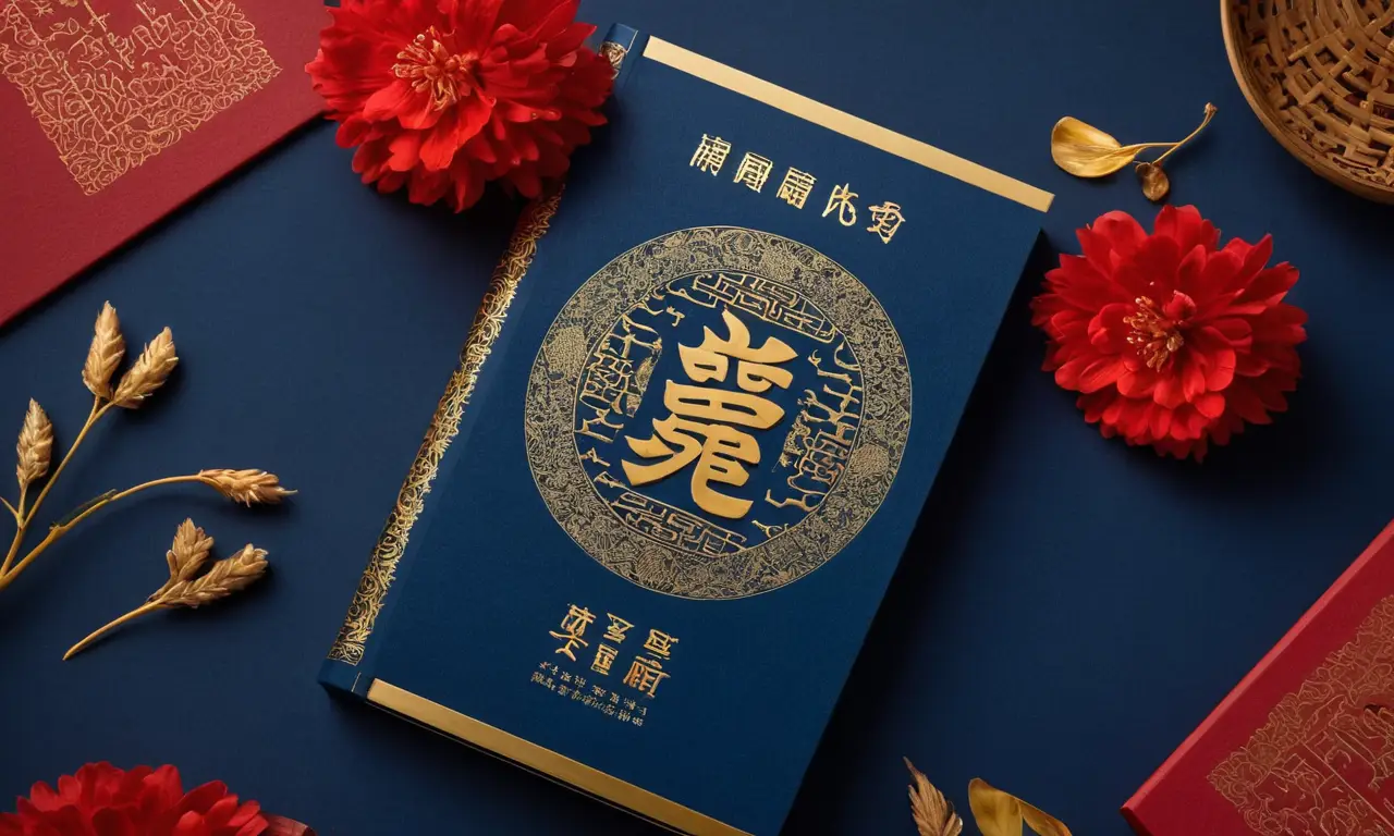 Couverture de livre chinoise élégante et raffinée