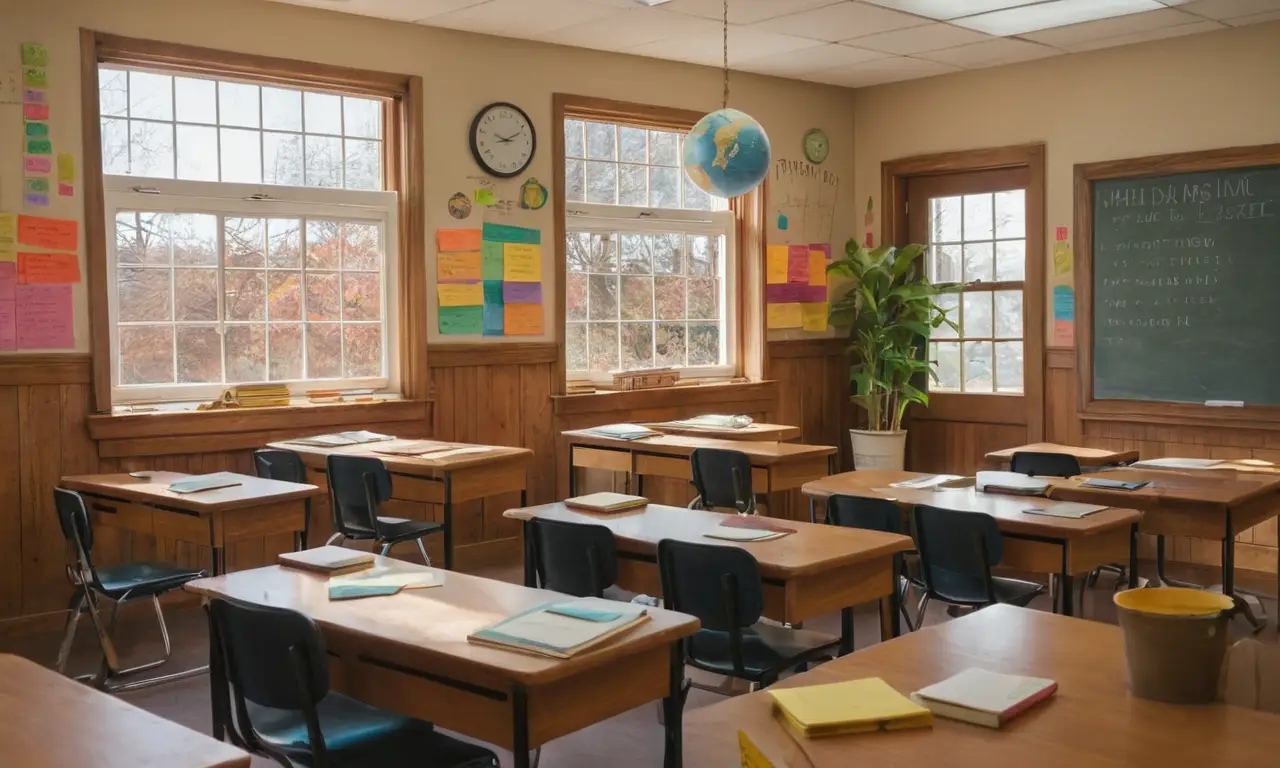 Salle de classe chaleureuse et accueillante