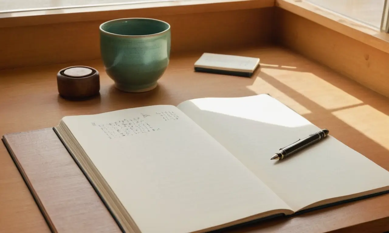 Bureau organisé avec lumière douce et plantes
