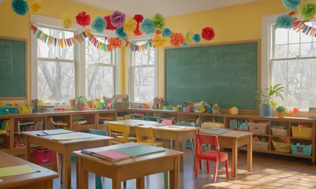 Une salle de classe colorée et accueillante