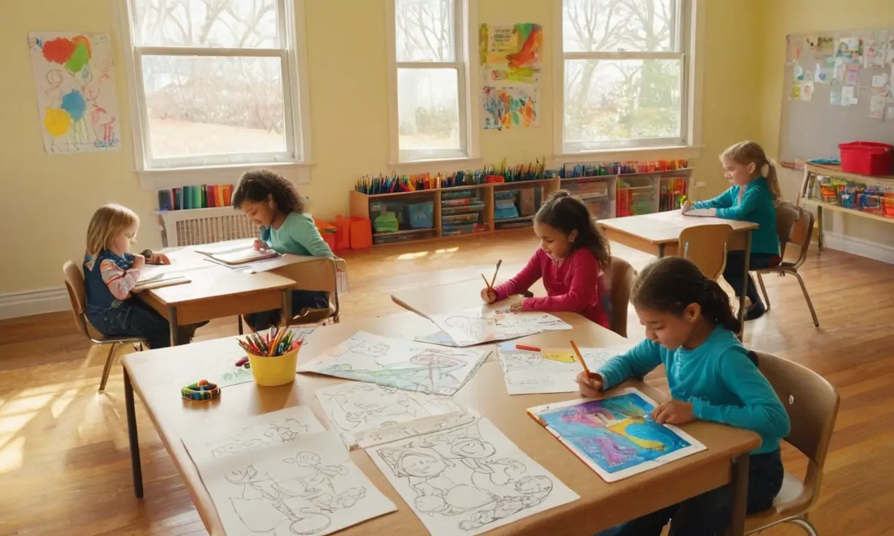 Une classe animée pleine de créativité