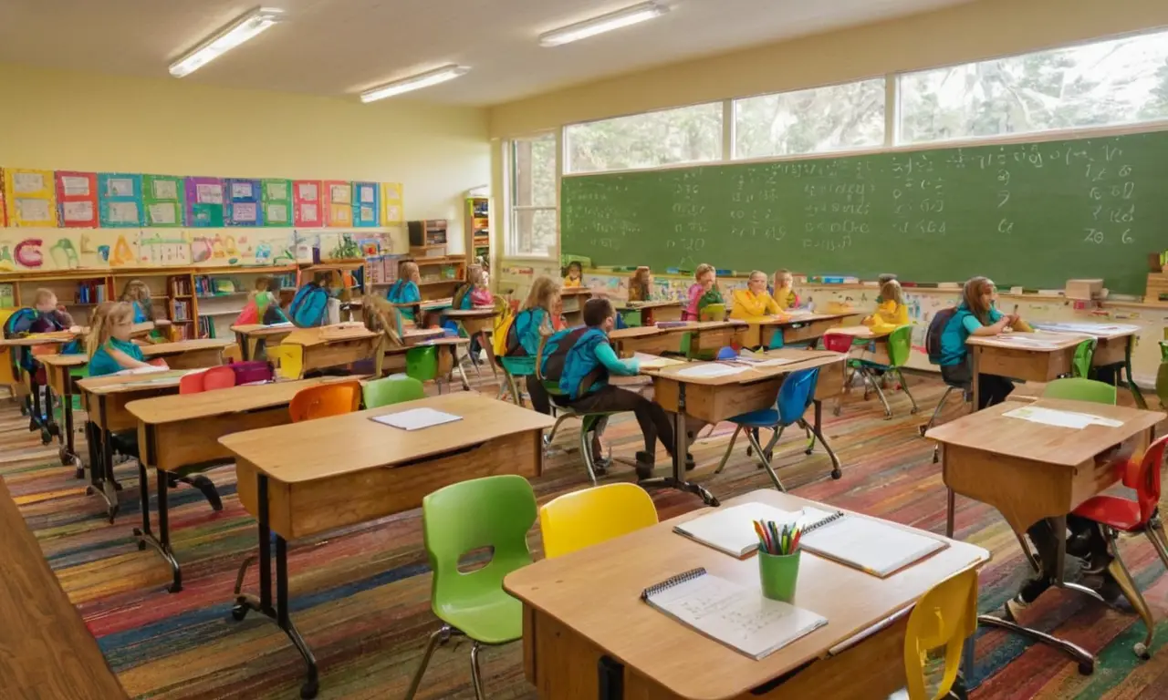 Salle de classe lumineuse et engageante