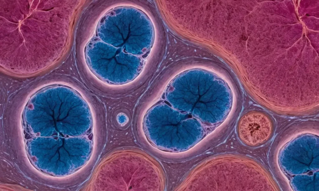 Diapositive microscopique montrant la mitose cellulaire