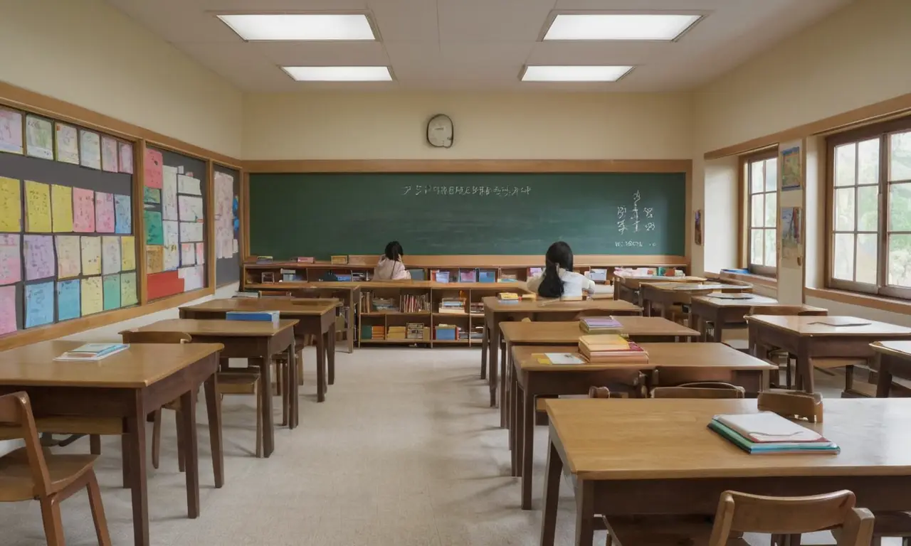 Salle de classe lumineuse et accueillante
