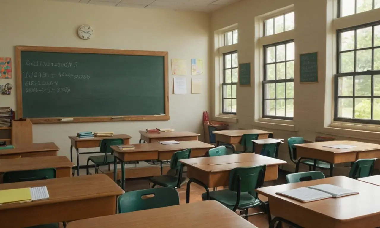 Salle de classe lumineuse et organisée